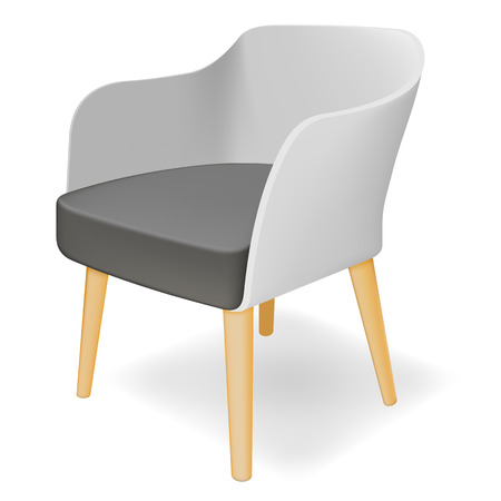 Photo realistic armchair on white backgroundのイラスト素材