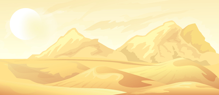 Desert landscape backgroundのイラスト素材