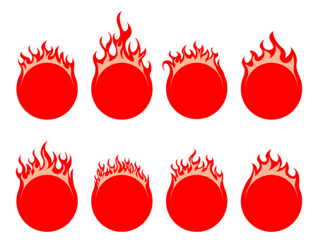 Round fire iconのイラスト素材