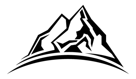 Simple mountain silhouetteの写真素材