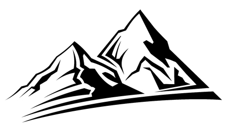 Simple mountain silhouetteの写真素材
