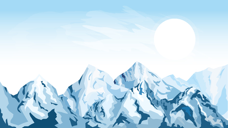 Horizontal mountain backgroundの写真素材