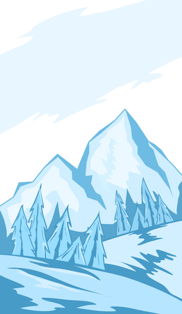 Abstract winter landscapeのイラスト素材