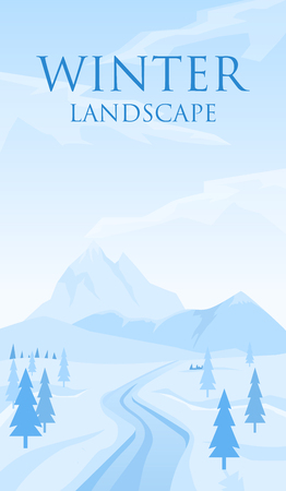 Abstract winter landscapeのイラスト素材