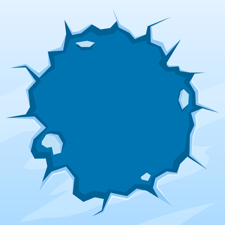 Round ice frame illustration.のイラスト素材