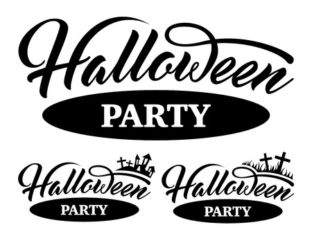 Lettering Halloween Partyのイラスト素材