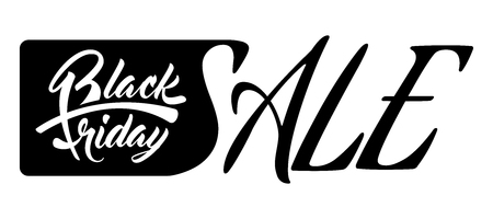 Inscription Black Friday Sale. Winter design element. Letteringのイラスト素材