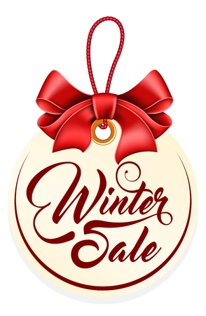 Tag with Inscription Winter Saleのイラスト素材