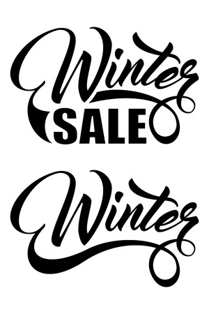 Inscription winter sale vector illustration.のイラスト素材