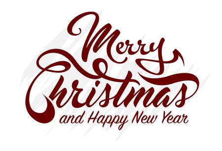 Inscription Marry Christmasのイラスト素材