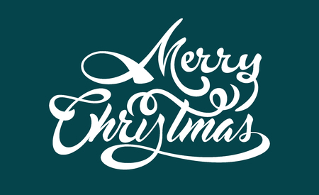White text Merry Christmas.のイラスト素材