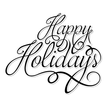 Happy Holidays textのイラスト素材