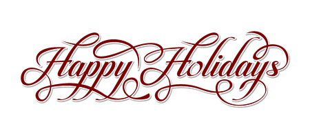 Happy Holidays textのイラスト素材