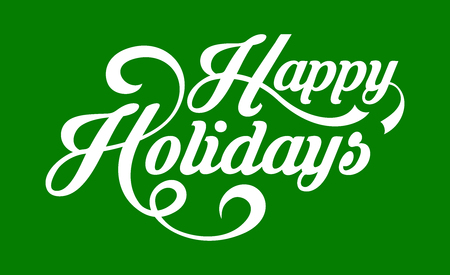 Happy holidays textのイラスト素材