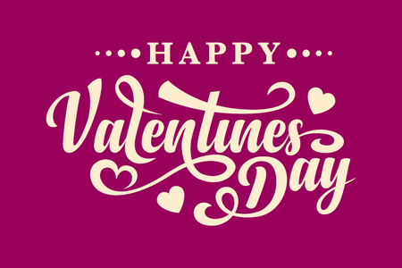 Happy Valentines Day. Calligraphic textのイラスト素材