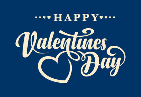 Happy Valentines Day. Calligraphic textのイラスト素材