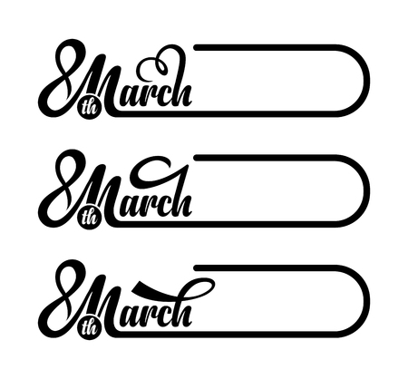 8th of March calligraphic text.のイラスト素材