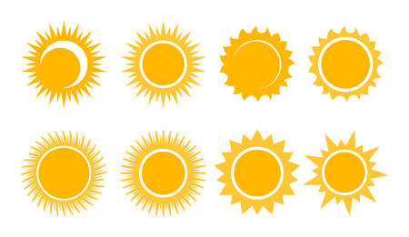 Sun icon setのイラスト素材