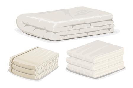 Set of bath towelsのイラスト素材