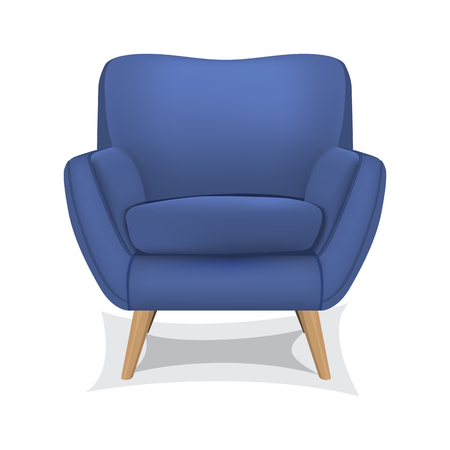Vector illustration of armchair on white backgroundのイラスト素材