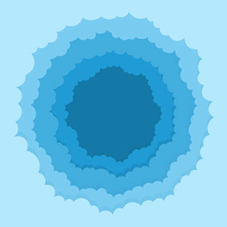 Abstract sky clouds round frameのイラスト素材