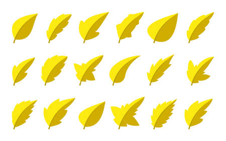 Set of autumn leavesのイラスト素材