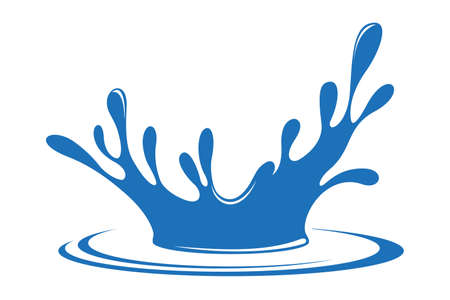 Splashing from a drop of waterのイラスト素材