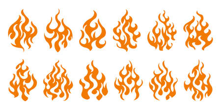 Bonfire icon setのイラスト素材