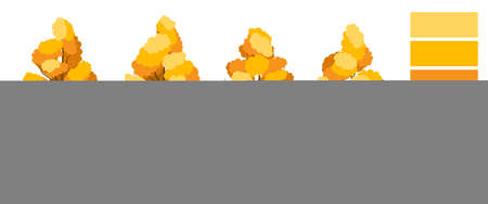 Autumn. Trees setのイラスト素材