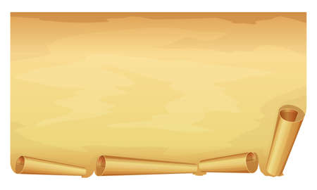 Big golden scroll of parchmentのイラスト素材