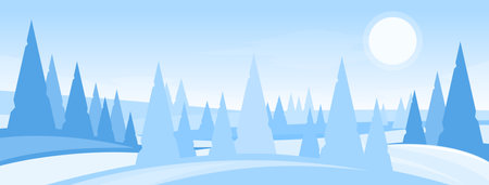Abstract winter landscapeのイラスト素材
