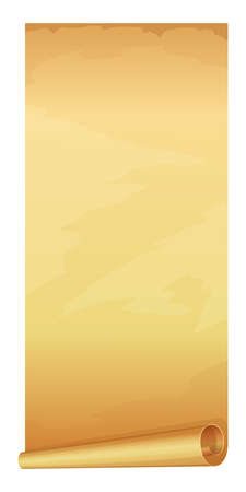 Big golden scroll of parchmentのイラスト素材