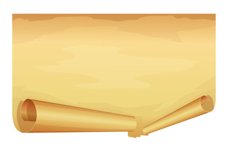 Big golden scroll of parchmentのイラスト素材
