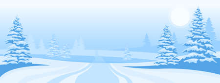 Abstract winter landscapeのイラスト素材