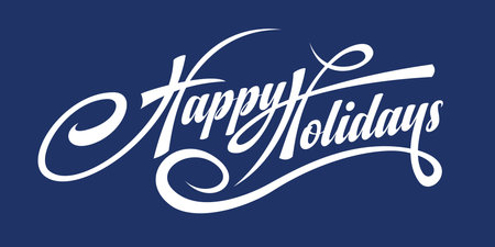 Happy Holidays textのイラスト素材