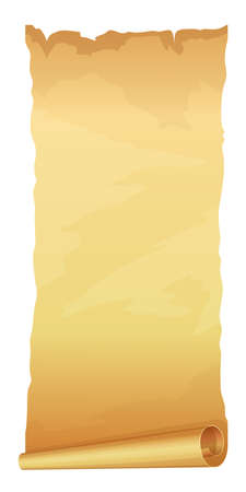 Big golden scroll of parchmentのイラスト素材