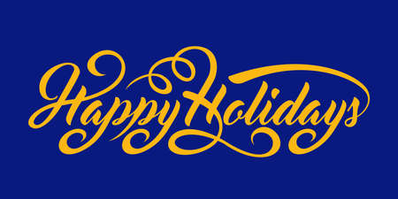 Happy Holidays textのイラスト素材