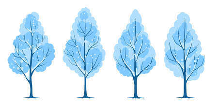 Winter. Trees setのイラスト素材