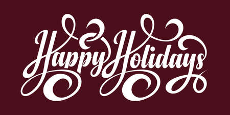 Happy Holidays textのイラスト素材
