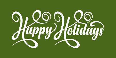 Happy Holidays textのイラスト素材