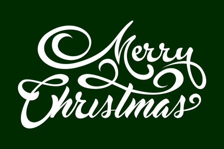White text Marry Christmasのイラスト素材