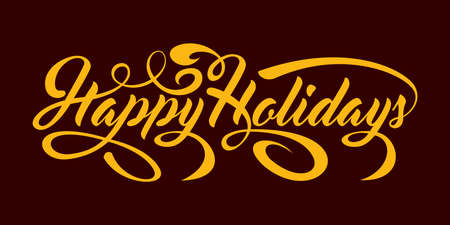 Happy Holidays textのイラスト素材