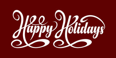 Happy Holidays textのイラスト素材
