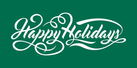 Happy Holidays textのイラスト素材