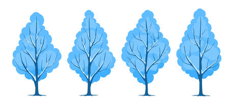 Winter. Trees setのイラスト素材