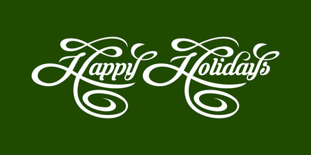 Happy Holidays textのイラスト素材