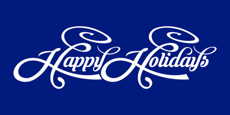 Happy Holidays textのイラスト素材