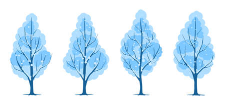 Winter. Trees setのイラスト素材