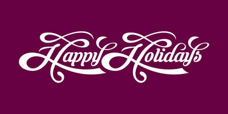 Happy Holidays textのイラスト素材