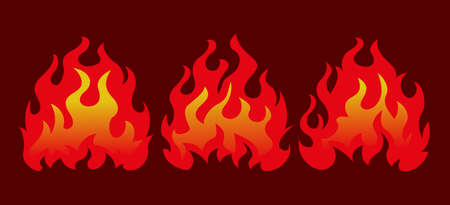 Fireball icon setのイラスト素材